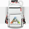 Sac à dos ARK Sac à dos Survival Evolved Un sac d'école Badge Sac à dos imprimé Jeu Cartable décontracté Blanc Noir Couleur sac à dos