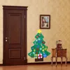 Christmas Decorations Artificial Xmas Tree Figurine DIY Wall Hanging Felt Pendant For Tabletop Indoor Outdoor