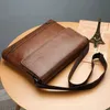 Portfölj för män pu läder tote boston pendling bärbar dator axel verkställande affärsarbete messenger crossbody side designer väska 240306