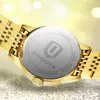 Montres-bracelets Qingxiya Hommes Montres Véritable Montre Quartz Luxe Gold Strap Fashion Business Hommes Horloge Calendrier hebdomadaire étanche