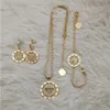 Fashion Designer Necklace V Letter Pendant Banshee Medusa Head 18K Gold Plated Womens VE077239Z