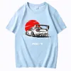 Jdm t-shirt voiture dérive Rx-7 coucher du soleil homme Manga imprimé lit bébé