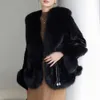 Haining Women 's Fang Clothing 2023 Winter Mink Fox Fur Integrated Coat 8186