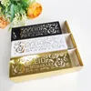 Confezione regalo 10 pezzi Scatola Ramadan Eid Mubarak Scatole per biscotti caramelle Oro Hollow Decorazione imballaggio per bambini 2024 Festa musulmana