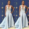 2019 Deep V Neck Celebrity Evening Dress Jumpsuits Holiday Women Wear Formal Party Prom Gown Custom Made Plus Size242y