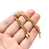 Pulseras de eslabones Cadena de pulsera deslizante ajustable de acero inoxidable Cadenas extensoras hipoalergénicas con extremos de bola para mujeres y niñas semiacabadas