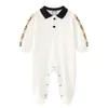 100% katoenen kinderontwerper Romper Baby Boy Girl Tops Kwaliteit Lange mouw kleding 1-2 jaar oud Pasgeboren Spring herfst Rapel Jumpsuits Children's Clothing