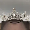 Hårklipp prinsessor tiaras tävling vintage julsmycken diadema accesorios mujer brud krona bröllopstillbehör