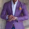 Męskie garnitury 1 szt. Linna marynarka dla mężczyzn Single Piece Peaked Lapel Custom Casual Style Męska moda Blazer Summer 2024