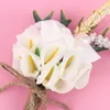 Decoratieve bloemen stalknecht feest bruiloft bruids bruidegom calla lelie clip-on bloesem kunstmatig