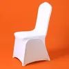 50 100Pcs Universal White Stretch Polyester Lycra Chair Covers Spandex for Weddings Party Banquet el Dining Office Decoration T289q