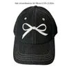 Visors Embroidered Bowtie Hat Caps Long Brims Baseball Fashion Peaked