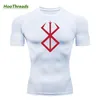 Anime Berserk Print Mens Compression Shirts Short Sleeve Gym Workout Fitness Undershirts Quick Dry Athletic T-Shirt Tees Tops 240228