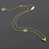 Luxury designer V Necklace Women Stainless Steel Gold Chain Necklaces Fashion Couple Jewelry Gifts for Woman Accessories Wholesale