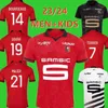 23 24 Maillots de football Stade Rennais Home Away Rennes Maillot de Foot 2023 2024 SULEMANA BOURIGEAUD TERRIER DOKU LABORDE SANTAMARIA hommes kit enfants maillots de football 9999