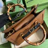 10A high quality the tote bag luxurys handbags designer large tote bag 27cm Bamboo knot bag Fashion crossbody bags Gift box packaging Brown Black White bags for women