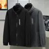 Vestes pour hommes Polar Fleece Hommes Hiver Printemps Épais Plus Taille 12XL Mode Casual Couleur Solide Big Manteau Mâle