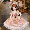 30cm Movable Joint Doll Doll Girl Dress up Toysかわいい安全ベイビードールバビー幼児プリンセスおもちゃ美しい3Dメイクアップ人形240223