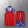 Men's Tracksuits 2024 Basketball Wear Summer Gradient Vest Tracksuit Short Sleeve Shorts Menswear