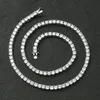 41 45 50 55CM 925 Sterling Silver Choker Tennis Necklace 3mm 4mm Zirconia Stones Chain Neckor for Women Engagement Wedding Part191s