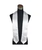 大人の昇華熱印刷空白卒業スカーフ熱転送ホワイト名誉ショールエチケットリボンBACHELOR039S SHAWL W2649072