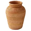 Vases Rattan Vase Rustic Wedding Decor Woven Flower Flower Planter Flowerpot Desktop Mandmade Séché Séché