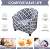 Funda para silla de Club, fundas para sillas de bañera para sillones, funda protectora para sillón de alta elasticidad, Protector de muebles para sala de estar 240304