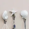 Настенный крючок, морская пляжная раковина, вешалка для одежды, практичная многофункциональная вешалка для хранения одежды, домашний декор 240305