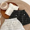 Designer di lusso Abbigliamento per bambini Ragazza del bambino Boutique Abiti in tweed Autunno Giacca per bambini Gonne Set di cappelli Abbigliamento per neonate 240229