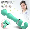 Krachtige AV-toverstaf-vibrator-dildo voor volwassenen Seksspeeltje Dames G-spot Clitoris-tepel Clitoris-massagestimulator 2 in 1 AV-vibrator 240309