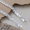 Men's 5mm 20cm 925 sterling silver chains bracelets bangles H199201j