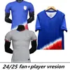 USWNT USAS SOCCER JERSEY قمصان كرة القدم 2024 4 نجوم امرأة KITS KITS USMNT 24-25 MAILOT DE FOT MEN CONCACAF GOLD CUS