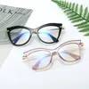 Mode solglasögon ramar anti blå ljus kvinnliga glasögon vintage lila glasögon ram tr90 sov vila glasögon datamer235r