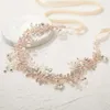 Fermagli per capelli Fascia per capelli con perle sintetiche Elegante fiore con strass con fiocco per donna Matrimonio Sposa