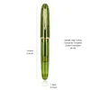 Jinhao 9019 caneta tinteiro batimento cardíaco m nib verde oliva barril transparente para caligrafia assinatura dia dos namorados f7555 240229