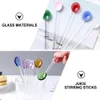 Löffel 6 Stück Swizzle Sticks Professionelle Haushaltsbar Verschiedene Farben215h