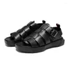 Sandals Leather Men 2024 Summer Women Fashion Mens Outdoors Beach Casual Shoes Couples Durable High Quality Luxury