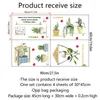 Muurstickers 1 Set Kit Eenvoudige zelfklevende Bloem Plant Rek Achtergrond Sticker Voor Thuis Slaapkamer Decor 45x30 cm