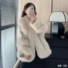 Haining 2023 inverno novo casaco de pele de raposa para mulheres comprimento médio, cabelo genuíno, elegante fino, jovem e elegante celebridade 564454