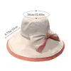 Boinas 6 colores plegable cubo sombrero mujeres portátil ala ancha sombrilla transpirable al aire libre panamá