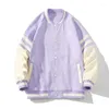 남자 재킷 야구 야구 스프링 패션 캐주얼 느슨한 품질 패치 워크 버튼 버튼 코트 여자 남자 재킷 커스텀 로고