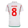 2023 Pays de Galles Hommes Soccer Jerseys BALE WILSON ALLEN RAMSEY JOHNSIN 22 23 Coupe de l'équipe nationale du monde Rodon VOKES Accueil Chemises de football Kit pour enfants adultes Uniformes S-4XL 88