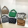 Akşam çantaları yeşil tasarımcı puf omuz çantası kadınlar rahat uzay balyası aşağı tüy yastıklı Messager crossbody Summer207E