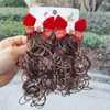 Akcesoria do włosów przedłużenie puszyste imprezę codziennie dzieci czerwone dziecko peruki włosy do włosów Dzieci Bowknot Hairclip