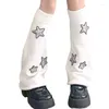 Calcetines de mujer para niñas lolitas japonesas más cálidas medias de cubierta de Harajuku gótico largo de punto de estrella