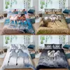 Bo Niu King Queen Capa de cama de tamanho completo Conjunto de edredom de quarto de cavalo animal 210309303C