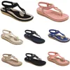 2024 Sommer Damenschuhe Sandalen Niedrige Absätze Mesh-Oberfläche Freizeit Mama Schwarz Weiß Große Größe 35-42 J42 GAI