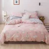 White Bunny Rabbit Pink Duvet Cover Set Cotton Bedlinens Twin Queen King Flat Sheet Fitted Sheet Bedding T200414321c