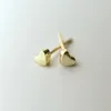 Stud Earrings 925 Solid Sterling Silver Jewelry Fashion Cute Tiny Gold Heart Gift For Girls Kids Lady