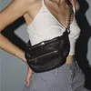 Midjeväskor Kvinnor Fanny Pack Brand Designer Belt Bag Chain Black Crossbody Messenger Cool Simple Chest280a